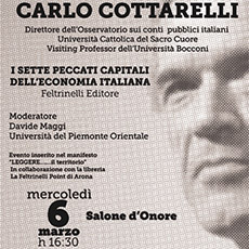 MERCOLEDI’ 6 MARZO CARLO COTTARELLI