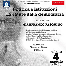 SABATO 4 MAGGIO – POLITICA E ISTITUZIONI