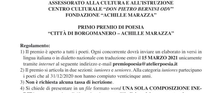 Premio di poesia “Città di Borgomanero – Achille Marazza”