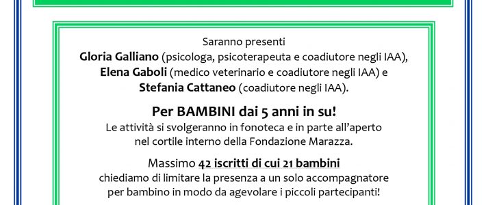 Mattinata all’aperto tra letture e attività assistite con i cani