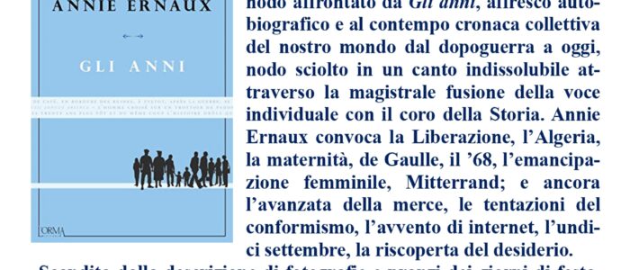 Gruppo di Lettura – Gli anni