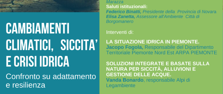 Cambiamenti climatici, siccità e crisi idrica